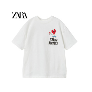 Za/ra/ เสื้อยืดแขนสั้น สําหรับผู้ชายและผู้หญิง 4770600 250