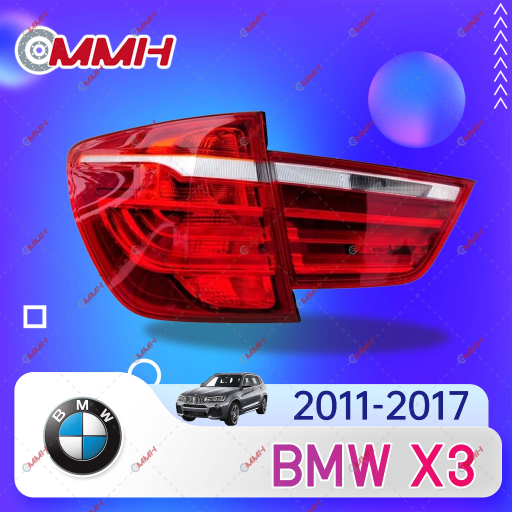Bmw X3 F25 ไฟท ้าย 2011-2017 เสื้อ​ไฟท้าย ไฟท้าย​แต่ง ไฟท้ายไฟเบรค​ ไฟเลี้ยว Taillamp Taillight ไฟท้าย​ พร้อมทับทิม ไฟท้ายกันชนหลังสําหรับ​ ทับทิมในฝาท้ายไฟท้าย ไฟเบรก ไฟสัญญาณเตือน