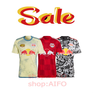 เสื้อกีฬาแขนสั้น ลายทีมชาติฟุตบอล New York Red Bulls Home Away Jersey 23 24 ชุดเหย้า สําหรับผู้ชาย