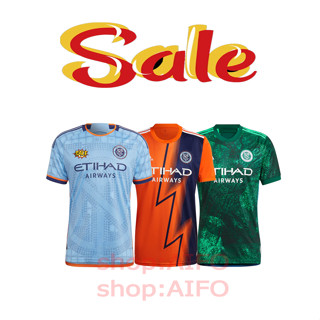 เสื้อกีฬาแขนสั้น ลายทีมชาติฟุตบอล New York City FC 23 24 ชุดเหย้า คุณภาพสูง สําหรับผู้ชาย