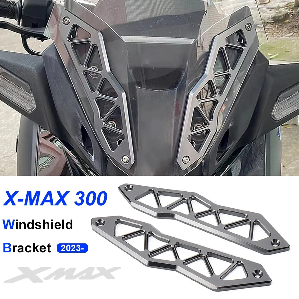 ชุดตัวยึดกระจกหน้ารถจักรยานยนต์ CNC สําหรับ Yamaha X-Max 300 X-Max 300 XMAX 300 XMAX300 2023 2024
