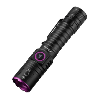 Alonefire SV87 ซูมไฟฉาย UV 395/365NM USB ชาร์จเครื่องตรวจจับเงินแบบพกพา 18650 ไฟฉาย Led
