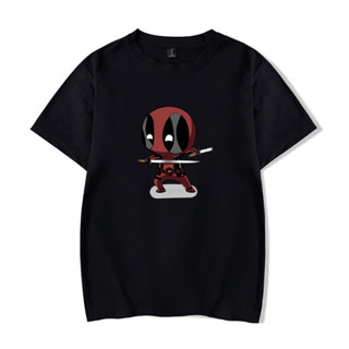 เสื้อยืดแขนสั้น ผ้าฝ้าย พิมพ์ลาย MINIONS DEADPOOL ขนาดใหญ่ สไตล์ฮิปฮอป สตรีท สําหรับผู้ชาย และผู้หญิง ไซซ์ Xs-4XL 1229B