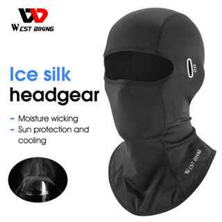 [Fulfilled by Shopee]WEST BIKING WEST BIKING Mask Full Face วันตกหมวกไหมพรม Mask Balaclava ป้องกัน UV จากแสงแดดฤดูร้อนหน้ากากผ้าพันคอสำหรับปั่นจักรยานระบายอากาศได้ผ้าไอซ์ซิลค์