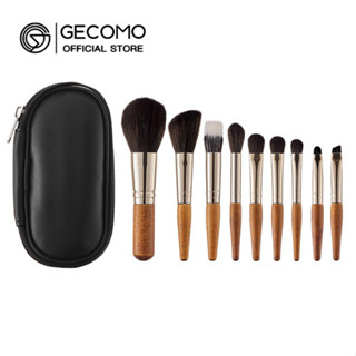 Gecomo ชุดแปรงแต่งหน้ามืออาชีพ 9 ชิ้น อายแชโดว์ คอนทัวร์ แป้ง