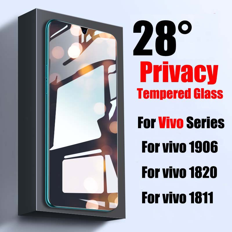 ฟิล์มกระจกนิรภัยกันรอยหน้าจอ 9H ป้องกันการแอบมอง สําหรับ Vivo Vivo 1906 1820 1901 V2026 1902 1920 19