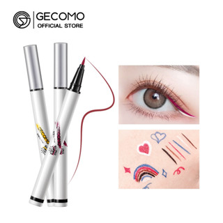 Gecomo อายไลเนอร์ เนื้อลิขวิด กันน้ํา แห้งเร็ว ติดทนนาน สีดํา