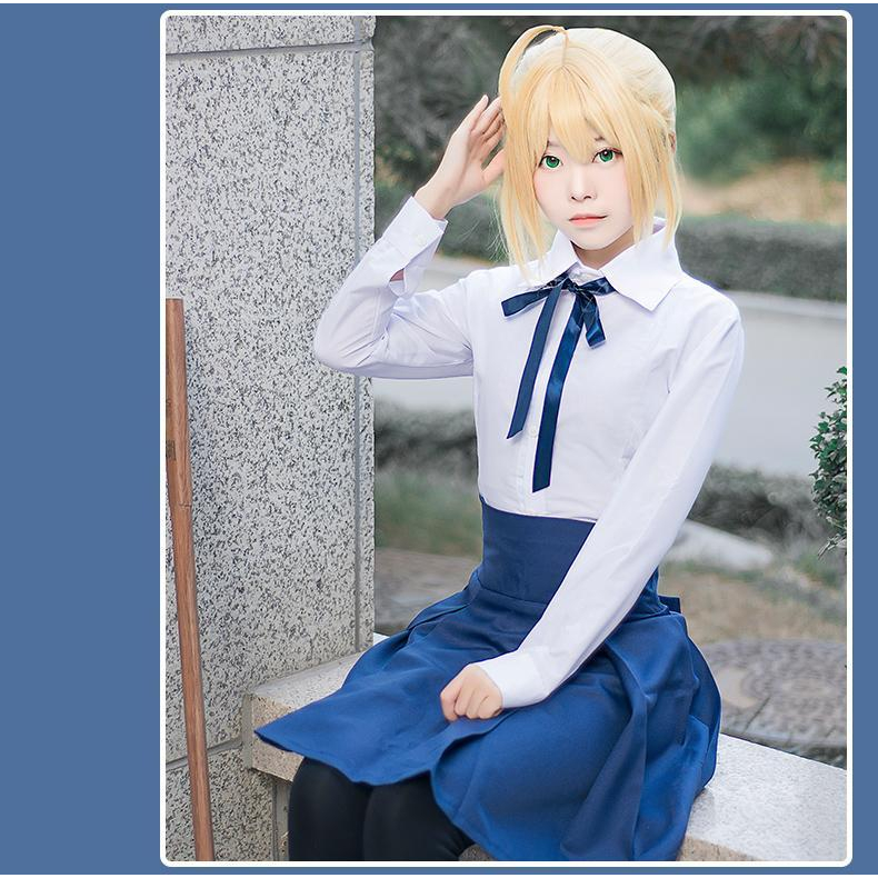 ชุดเดรสคอสเพลย์ การ์ตูนอนิเมะ Fate Stay Night Saber รูปที่ 3