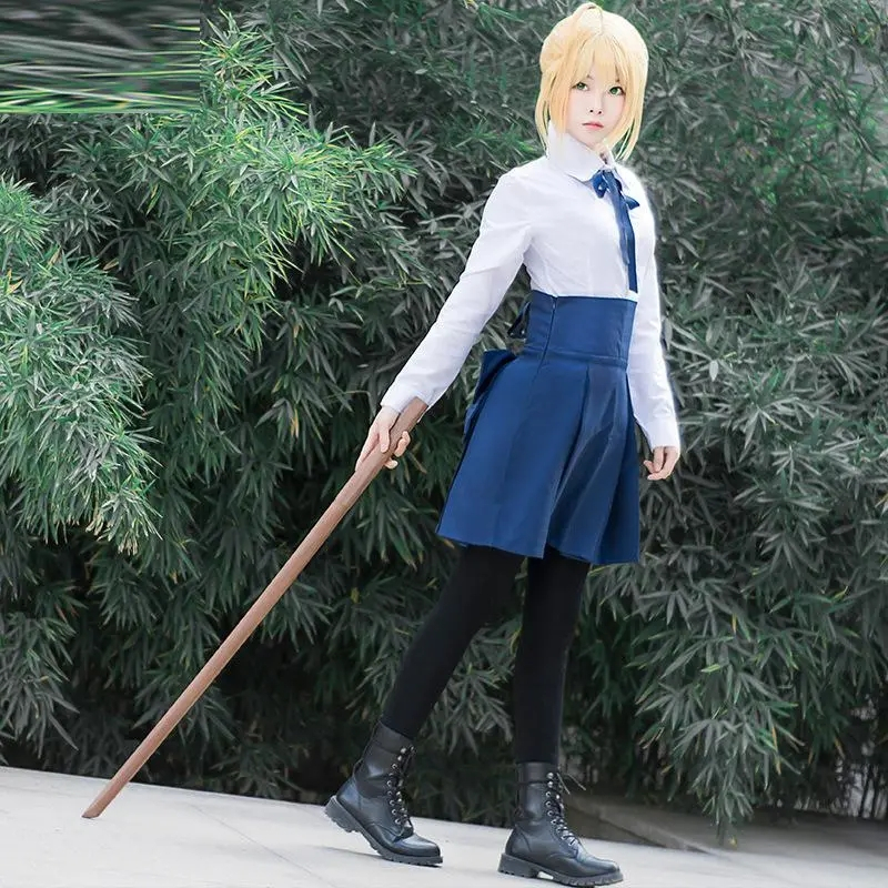 ชุดเดรสคอสเพลย์ การ์ตูนอนิเมะ Fate Stay Night Saber รูปที่ 2