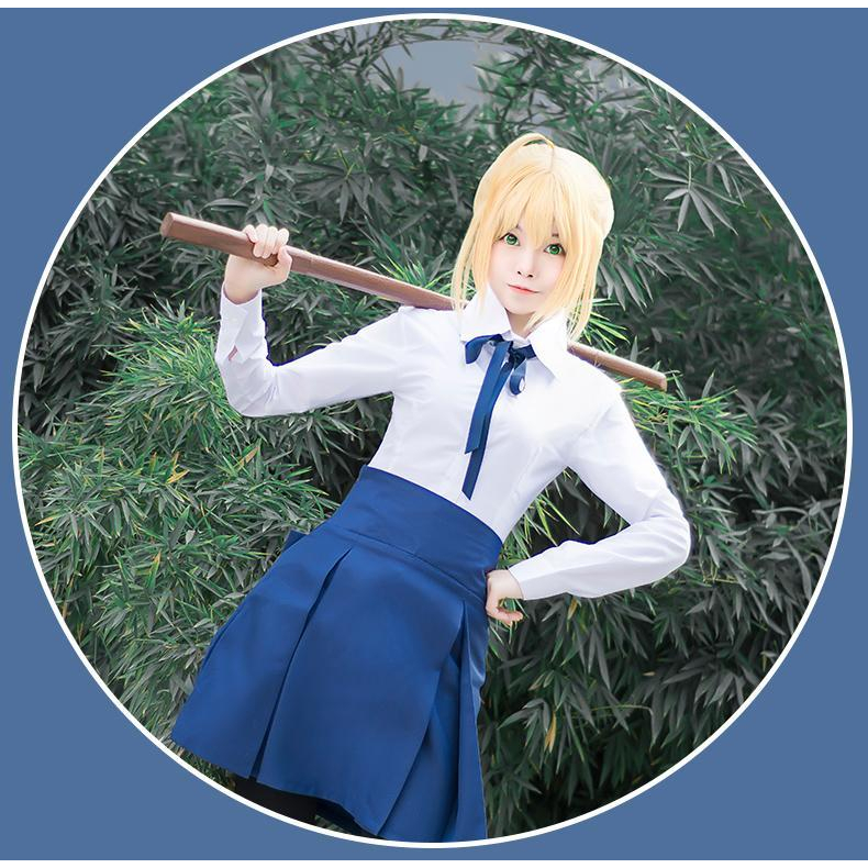 ชุดเดรสคอสเพลย์ การ์ตูนอนิเมะ Fate Stay Night Saber