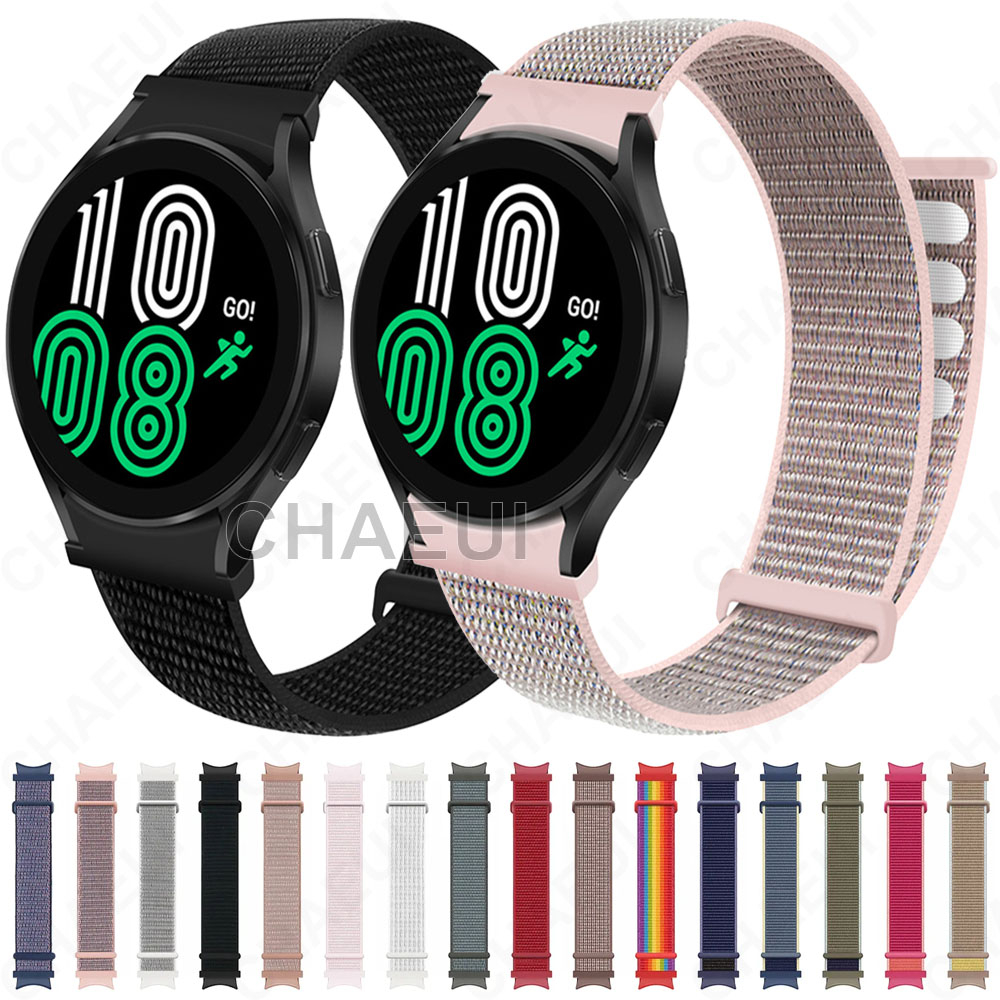 สายรัดไนลอนสร้อยข้อมือ Loop Band สําหรับ Galaxy Watch 7 FE 6 5 Pro 4 44mm 40mm 45mm Classic 47mm 43mm 42mm 46mm