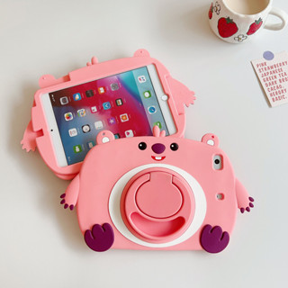 เคส ลายการ์ตูนน่ารัก หมุนได้ 360 องศา พร้อมขาตั้ง และสายคล้องมือ สําหรับ iPad Air 1 2 3 4 iPad 9th 10th 10.9 iPad Mini Pro 7.9 2020 2018