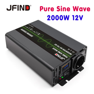 Jfind 2000W 12V 220V 50HZ LCD Pure Sine Wave Car Power Current Inverter DC to AC Car Battery Converter Auto Inverter