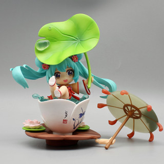 โมเดลฟิกเกอร์ PVC รูปปั้นอนิเมะ Hatsune Miku น่ารัก ขนาด 12 ซม. เหมาะกับของขวัญ สําหรับตกแต่งโต๊ะเก็บสะสม