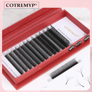 Cotremyp ขนตาปลอม 3D D/C Curl YY สําหรับต่อขนตา