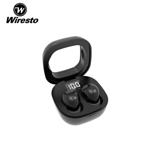 Wiresto หูฟังอินเอียร์ไร้สายบลูทูธ 5.3 ขนาดเล็ก น้ําหนักเบา ใส่สบาย จอแสดงผล LED