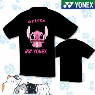 Yonex ใหม่ เสื้อกีฬาแบดมินตัน แขนสั้น ลายสติทช์ 2023 สําหรับผู้หญิง