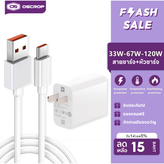 33W 67W 120W Charging Combo หัวชาร์จ +สายชาร์จ 6A สำหรับ USB Type C รองรับ  Quick Charge