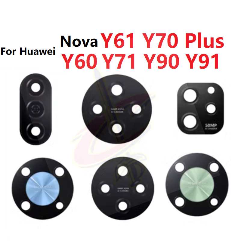 กระจก เลนส์กล้อง แบบเปลี่ยน พร้อมกาว สําหรับ huawei nova Y70 Plus Y60 Y61 Y71 Y90 Y91