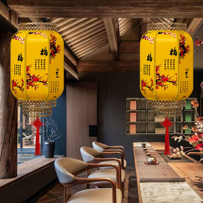 โคมไฟจีน PVC กันน้ำ ใช้งานกลางแจ้งได้ พร้อมไฟ LED สำหรับตกแต่งร้านอาหาร โรงแรม ปีใหม่จีน โคมไฟสไตล์จีนโบราณ ของตกแต่งปีใหม่จีน - รูปที่ 2