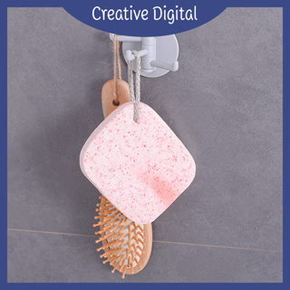 Creative Digital [✨สินค้าใหม่✨]【1 บาท】ตะขอกาวหมุนได้ ชั้นวางผ้าขนหนูห้องน้ำ ชั้นวางของในครัว ขอขึ้น ตะขอแบบไม่มีรู