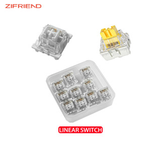 Zifriend สวิตช์คีย์บอร์ด 3 Pin 5 Pin สีเหลือง ขาว 10 ชิ้น ต่อกล่อง