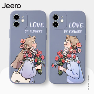 Jeero เคสคู่ เคสไอโฟน คู่รัก กันกระแทกซิลิโคนนุ่มการ์ตูนน่ารักตลก เคสโทรศัพท์ Compatible for iPhone 15 14 13 12 11 Pro Max SE 2020 X XR XS 8 7 6 6S Plus พลัส HFE2822