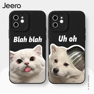 Jeero เคสคู่ เคสไอโฟน คู่รัก กันกระแทกซิลิโคนนุ่มน่ารักตลก เคสโทรศัพท์ Compatible for iPhone 15 14 13 12 11 Pro Max SE 2020 X XR XS 8 7 6 6S Plus พลัส HFE2824