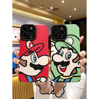 เคสซิลิโคน ลายการ์ตูนมาริโอ้น่ารัก สําหรับ iPhone 11 12 13 14 15 Pro MAX Plus 11Pro 13Pro 7 8 Plus X XR XS MAX SE 2020