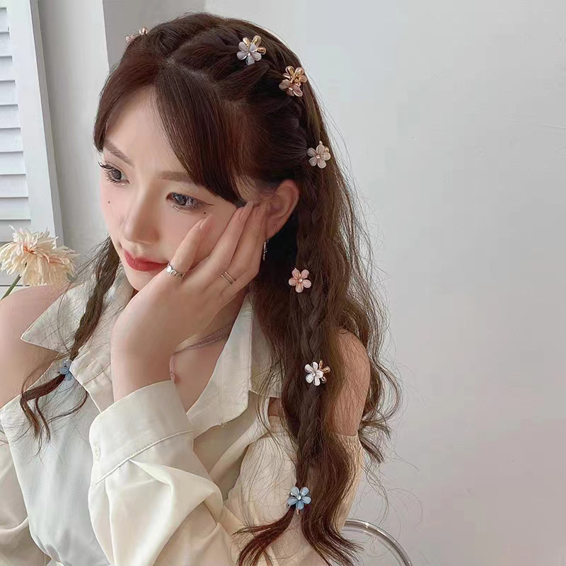กิ๊บติดผมหน้าม้า คริสตัล ลายดอกไม้ ขนาดเล็ก สไตล์แฟรี่ เจ้าหญิง อารมณ์ ตกแต่งด้านข้าง หัก กิ๊บติดผม สําหรับผู้หญิง แฟชั่น เครื่องประดับผม