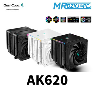 Deepcool AK620 พัดลมระบายความร้อน CPU ดิจิทัล AK620 ZERO DARK ท่อความร้อน 6 ท่อ 120 มม. FDB ประสิทธิภาพสูง สําหรับ Intel LGA1155 LGA1200 LGA1700 AMD AM4 AM5