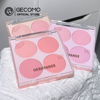 Gecomo บลัชออนพาเลท เนื้อแมตต์ ติดทนนาน 4 สี