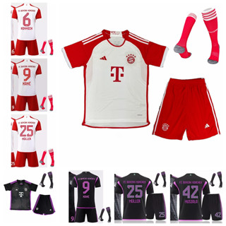 เสื้อกีฬาแขนสั้น ลายทีมชาติฟุตบอล Bayern Munich 2023-24 Season ชุดเหย้า