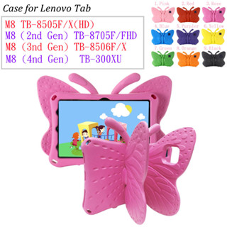 For Lenovo Tab M8 HD TB-8505F/TB-8505X Safe Kids Butterfly EVA Foam Stand Case Cover For Lenovo Tab M8 3rd Generation TB-8506F/X TB-8705F/FHD TB-300XU