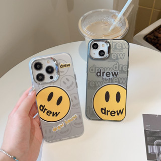 เคสโทรศัพท์มือถือ พลาสติกแข็ง ลายการ์ตูนโลโก้ drew house แฟชั่น สําหรับ iPhone15 15pro 15ultra iPhone14 14pro 14promax iPhone13 13pro 13promax iPhone12 12pro 12promax iPhone11