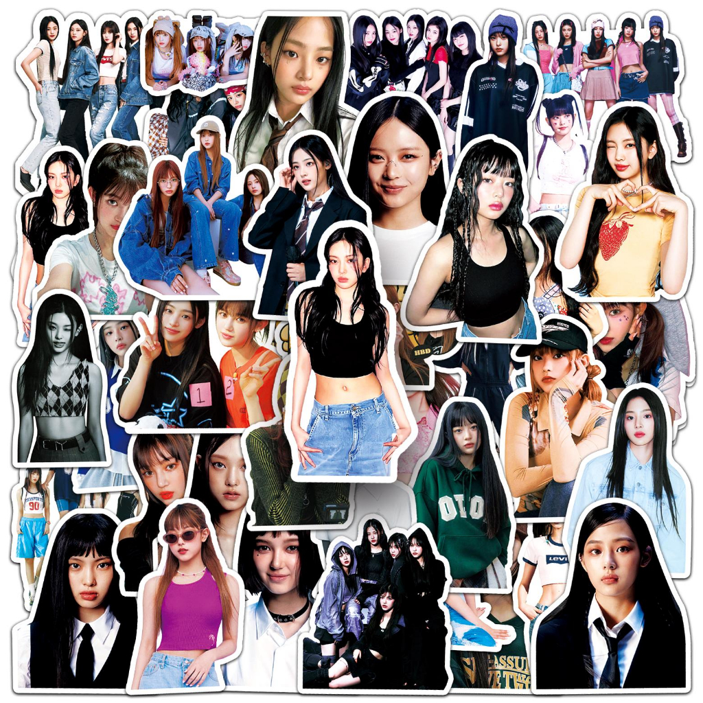 ยี่ห้อ-ใหม่ 50 ชิ้น Newjeans Kpop DIY สติกเกอร์สร้างสรรค์สําหรับตกแต่งแล็ปท็อป/โทรศัพท์/กีตาร์/หมวกกันน็อก,การพิมพ์ Home Decal สติกเกอร์กันน้ํา