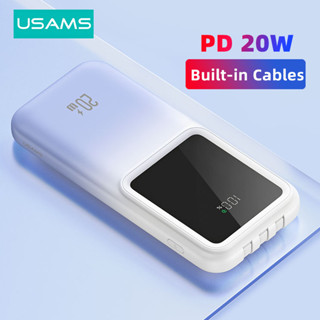 Usams พาวเวอร์แบงค์ 20W 10000mAh Type C PD ชาร์จเร็ว แบบพกพา ที่ชาร์จแบตเตอรี่ภายนอก