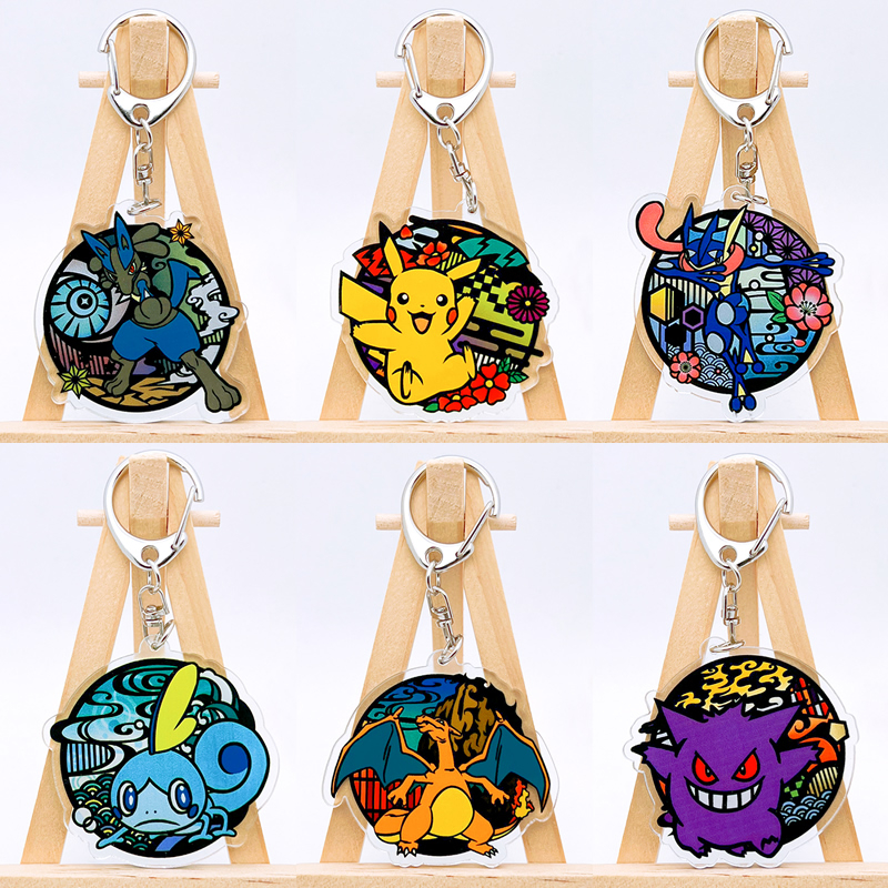 พวงกุญแจอะคริลิค ลายการ์ตูนอนิเมะ Lucario Charizard 14 แบบ