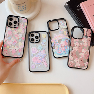 เคสโทรศัพท์มือถืออะคริลิค ลายตุ๊กตาหมี กระต่าย CT สําหรับ iphone11 12 13 14 pro promax