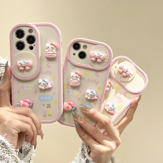 【TPU เคสโทรศัพท์ตุ๊กตาสามมิติ/เฮลโลคิตตี้】สำหรับ เคสไอโฟน14 13 Pro Max 14 Pro Max 13 Pro 12 Pro การ์ตูน หน้าต่างบานเลื่อน เคสซิลิโคน เคสไอโฟน14 Pro 12 Pro Max 11 กรณีป้องกันการตก iPhone 13 11 Pro Max 12 เคสโทรศัพท์ Apple