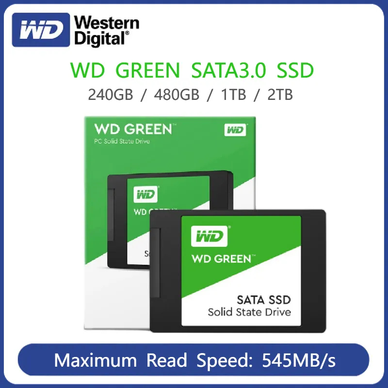 Western Digital WD Green 2.5 SATA III ไดรฟ์โซลิดสเตตภายใน SSD ( 240GB / 480GB / 1TB )