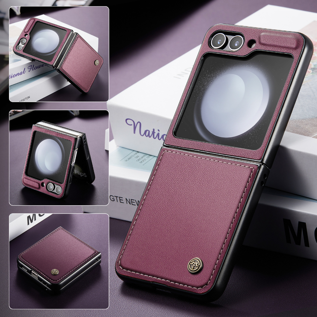เคสโทรศัพท์หนัง ฝาพับ พร้อมช่องใส่บัตร หรูหรา สําหรับ Samsung Galaxy Z Flip5 Flip6 Flip 5 6 ZFlip5 Z