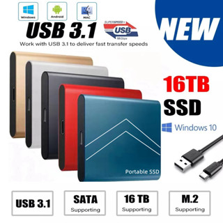 ฮาร์ดไดรฟ์ภายนอก SSD Type-C USB3.1 ความเร็วสูง 16TB 30TB 60TB 128TB ขนาดเล็ก แบบพกพา สําหรับแล็ปท็อป