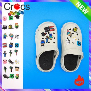 Crocs jibbitz CROCS หัวเข็มขัดยางนิ่ม ลายการ์ตูนรองเท้า CROCS ดอกไม้ แฟชั่น สําหรับตกแต่งสวน diy