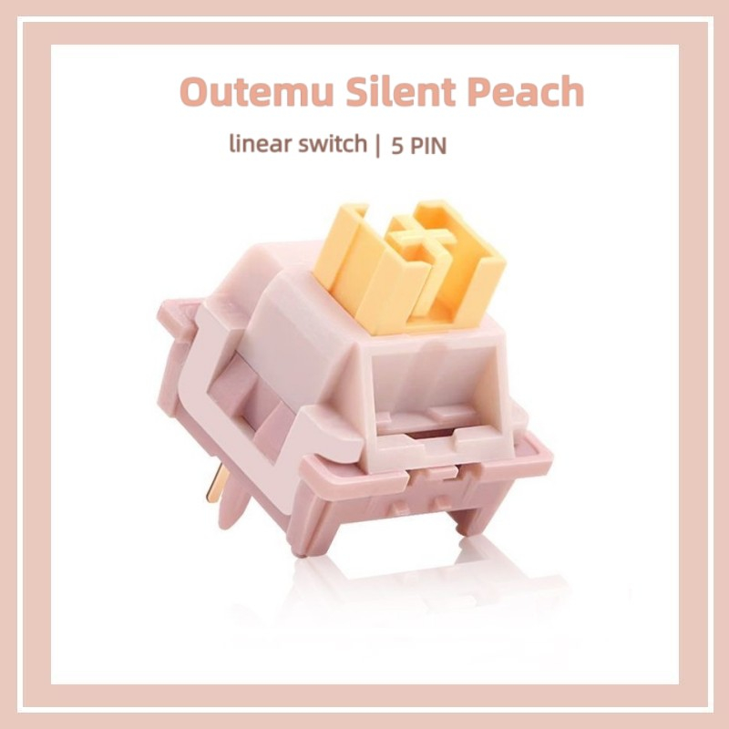 (10/30 PCS) Outemu Silent Peach V2 Switches [Linear] สวิตช์ คีย์บอร์ด 5 Pins