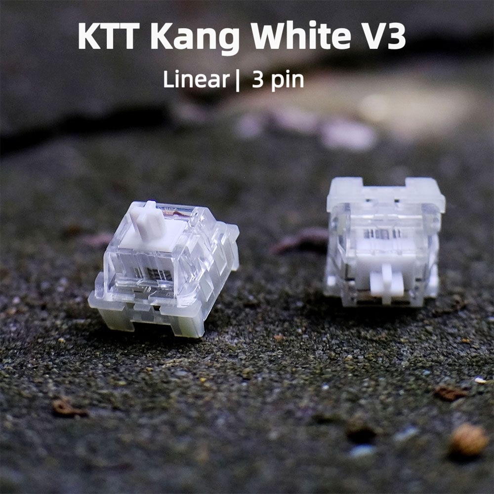 (10/30 PCS) KTT Kang White V3 Linear Switches สวิตช์ คีย์บอร์ด 3 Pins