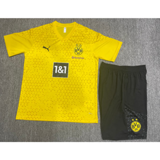 พร้อมส่ง เสื้อกีฬาแขนสั้น กางเกงขาสั้น ลาย 23-24 Borussia Dortmund คุณภาพสูง 1:1