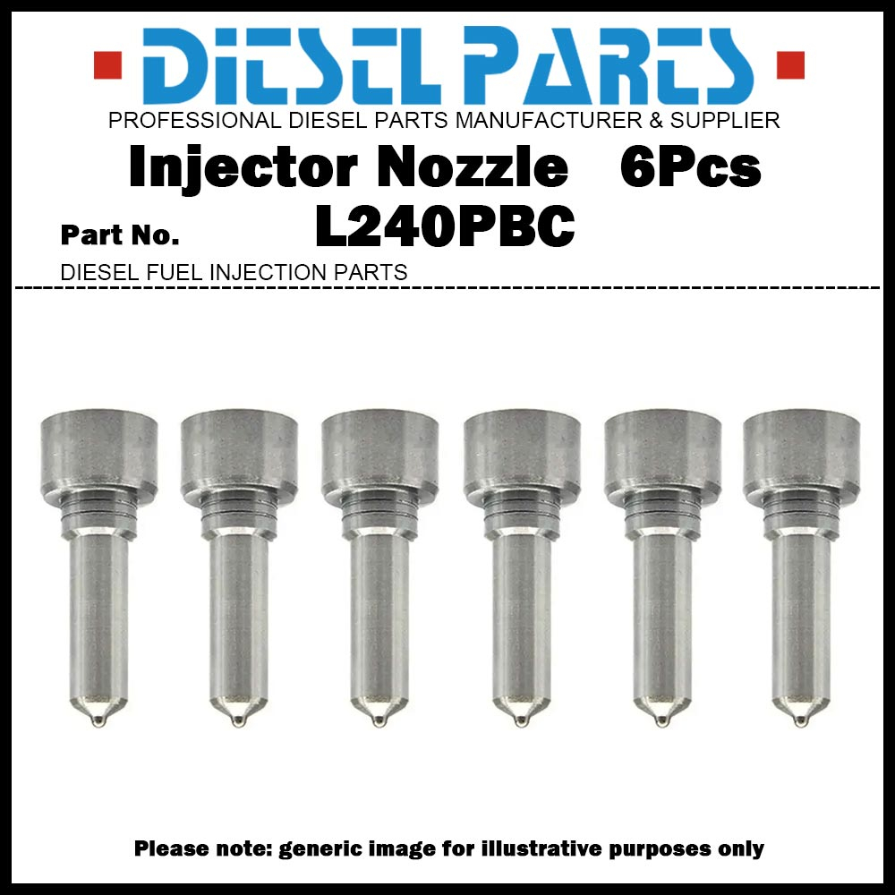 6 ชิ้น Common Rail หัวฉีดน้ํามันเชื้อเพลิงหัวฉีด 20929906 L240PBC สําหรับ VOLVO D16 EC700B EC700C EC