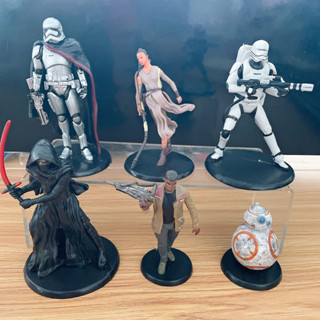 โมเดลฟิกเกอร์ Star Wars Luke Leia Vader First Order Clone Trooper Pvc ขนาด 5-10 ซม. ของเล่นสําหรับเด็ก 6 ชิ้น