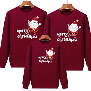 เสื้อยืด เสื้อฮู้ดดี้ ผ้าฝ้าย พิมพ์ลาย Merry Christmas Santa Xams สําหรับครอบครัว ผู้ชาย ผู้หญิง